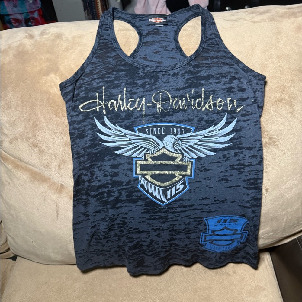 NWOT Harley-Davidson 115th Anniversary "Beyond Glory" Burnout Tank Top Size S